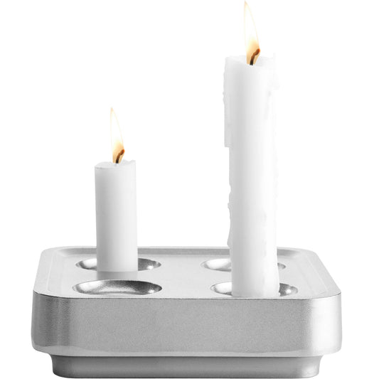 Born in Sweden Stumpastaken Fyran Kerzenständer für 4 Kerzen 16x16 cm recyceltes Aluminium