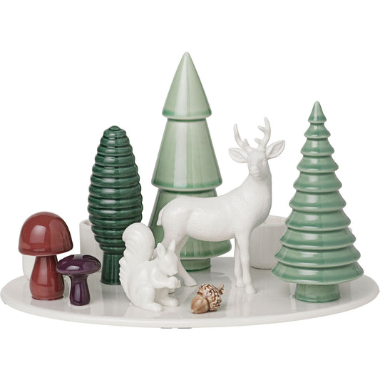 Dottir Nordic Design Winter Stories Advent Kerzenhalter 4 flammig Wald Höhe 14,5 cm