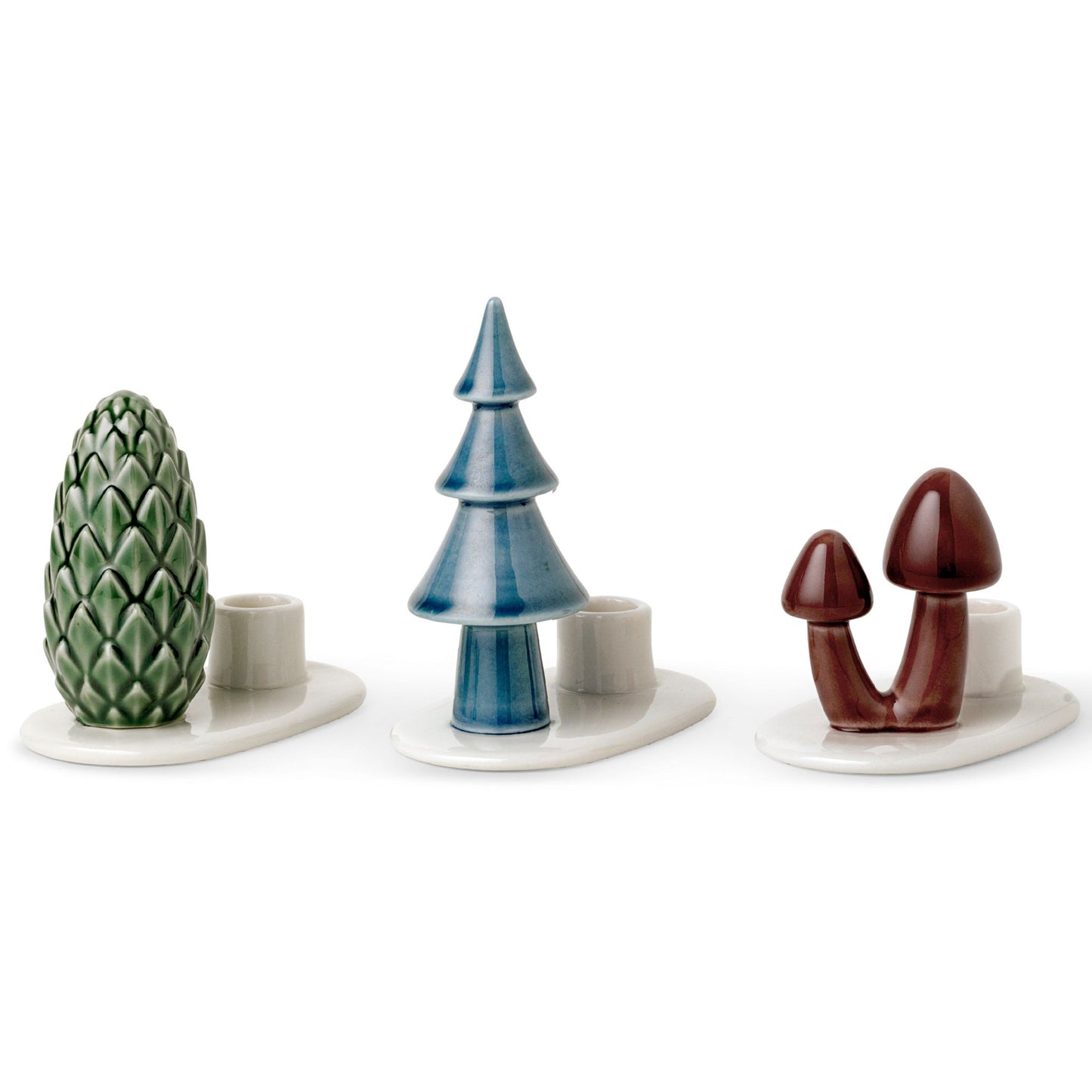 Dottir Nordic Design Winter Stories Flock Kerzenständer 3er Set Pilz