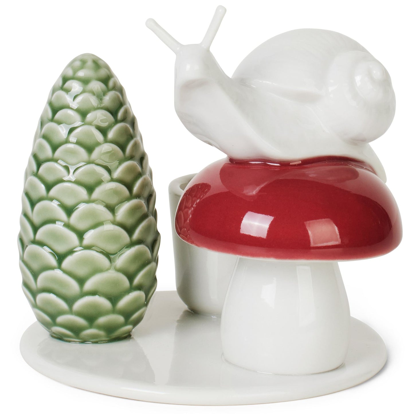 Dottir Nordic Design Winter Stories Kerzenständer Schnecke & Pilz Höhe 8,8 cm