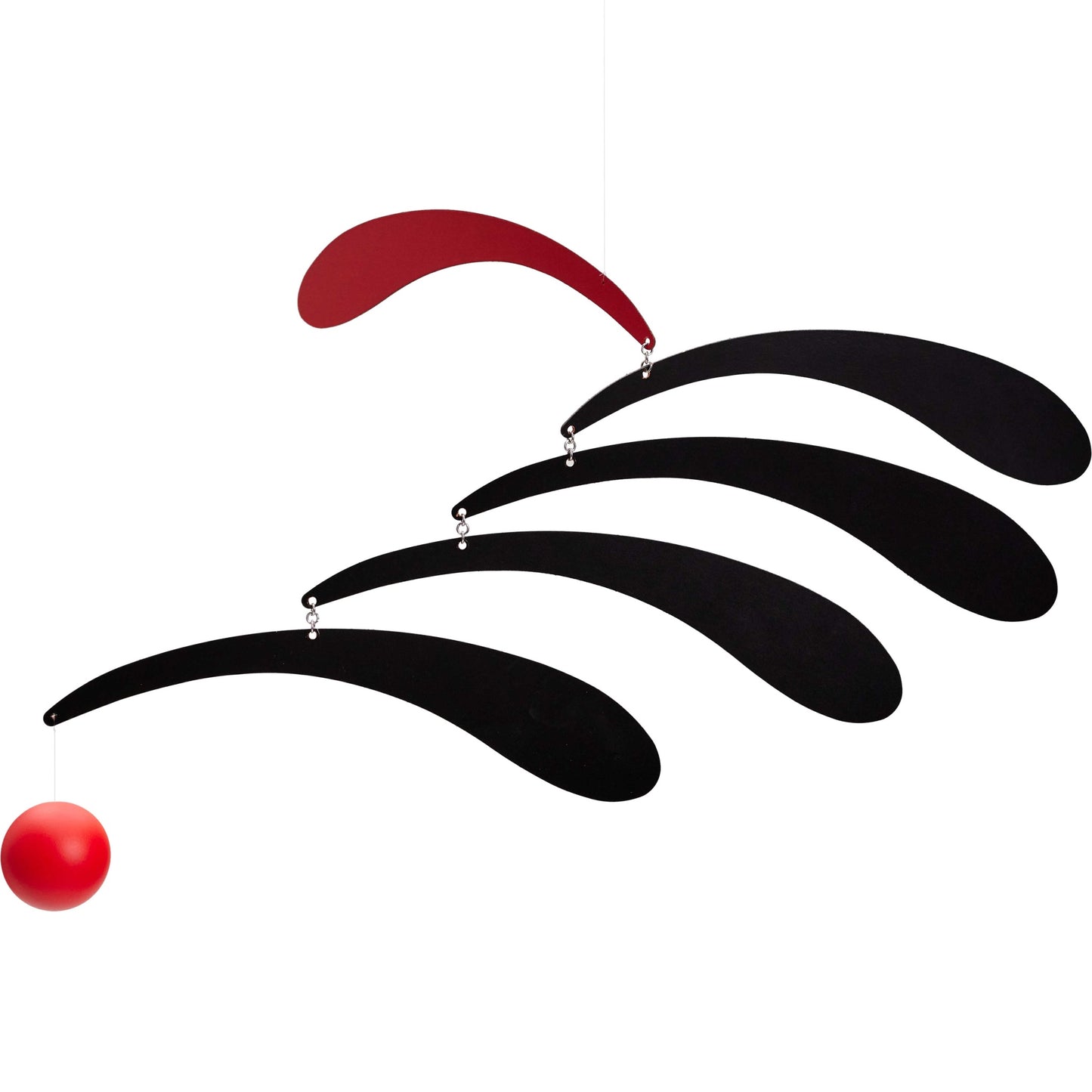 Flensted Mobiles Flowing Rhythm Holz 30x45 cm rot, schwarz