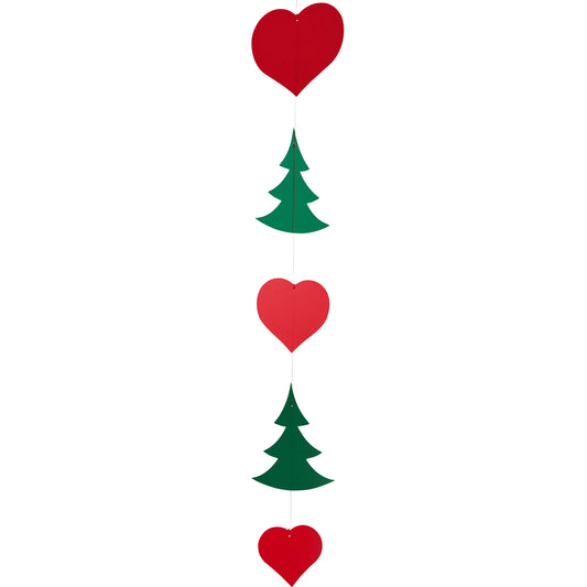 Flensted Mobiles Weihnachtsgehänge Kunststoff 40x8 cm tannengrün, rot