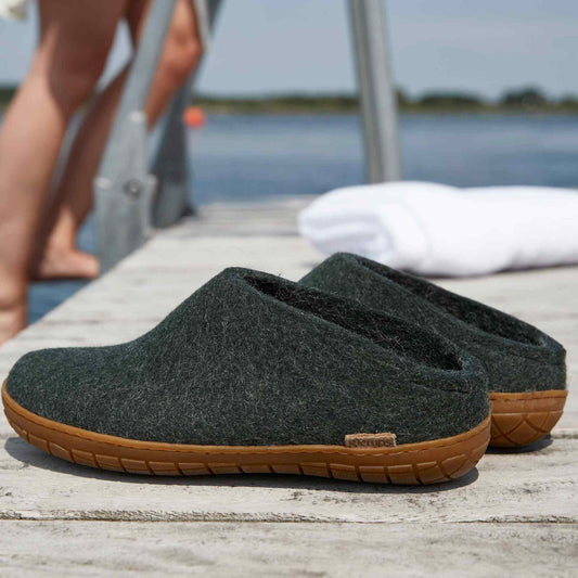 Glerups Hausschuh Modell A mit Kautschuksohle – Der Allrounder für Outdoor & Indoor