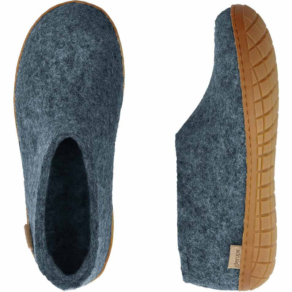 Glerups Hausschuh Modell A mit Kautschuksohle – Der Allrounder für Outdoor & Indoor