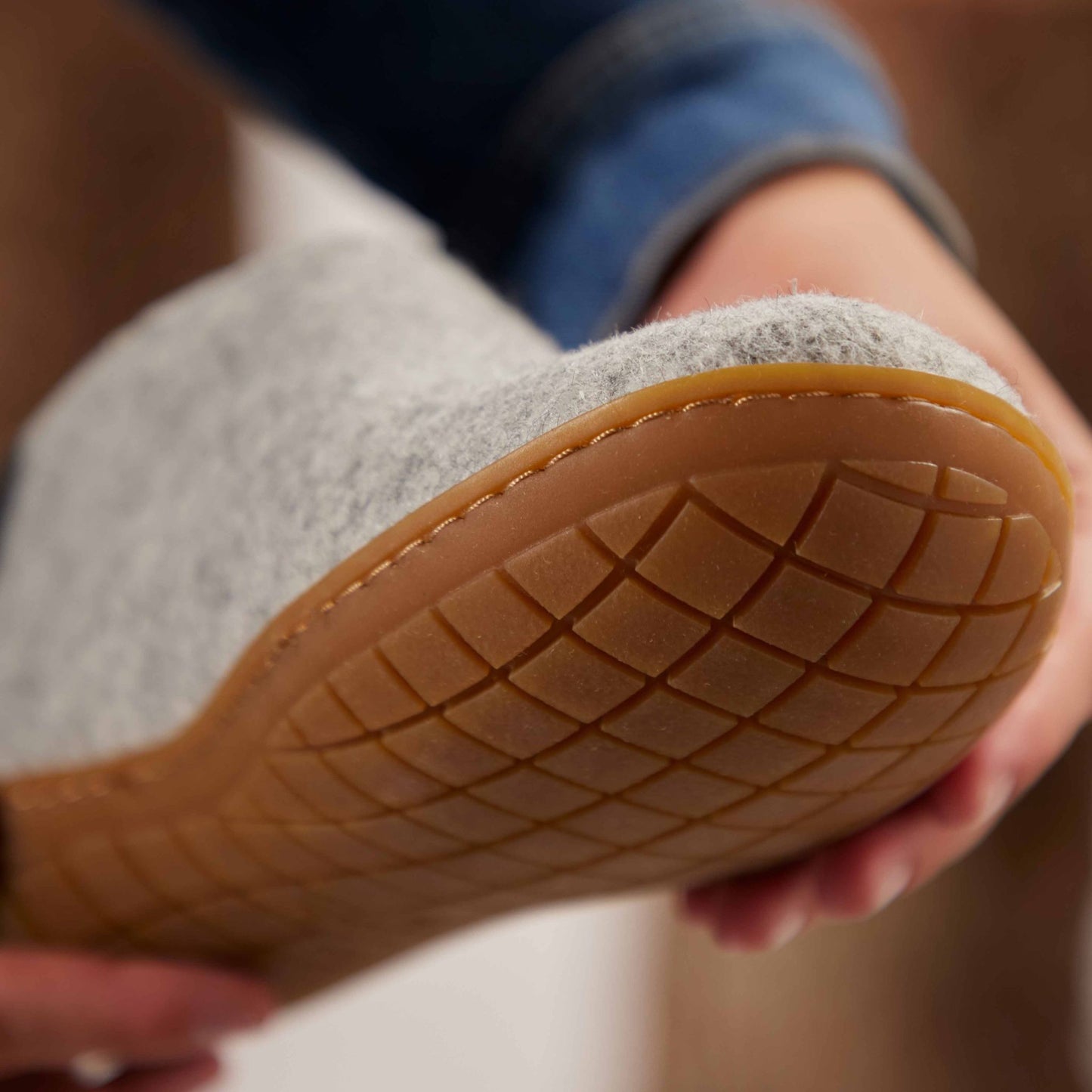 Glerups Hausschuh Modell A mit Kautschuksohle – Der Allrounder für Outdoor & Indoor