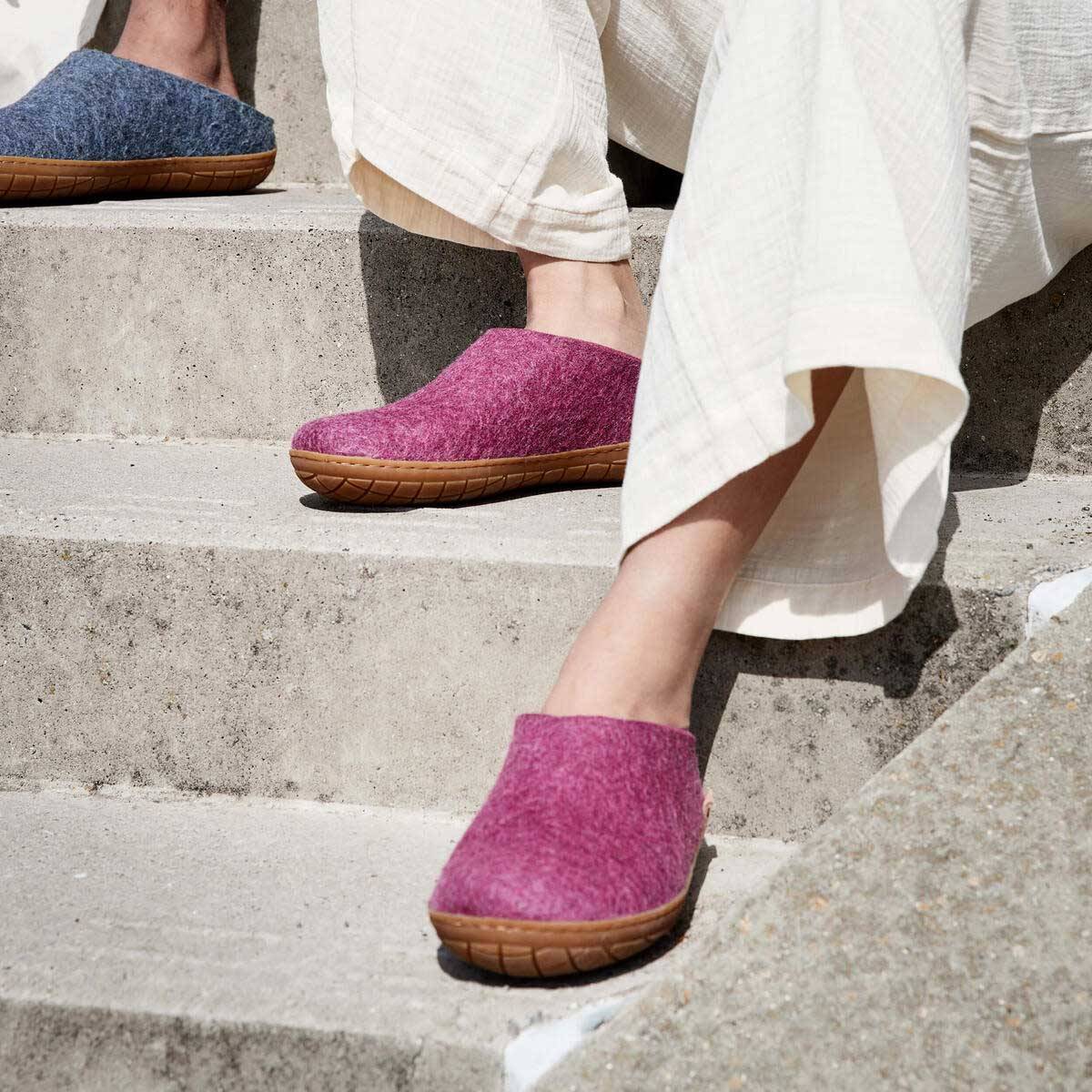 Glerups Pantoffel Modell B mit Kautschuksohle – Der Allrounder für Outdoor & Indoor