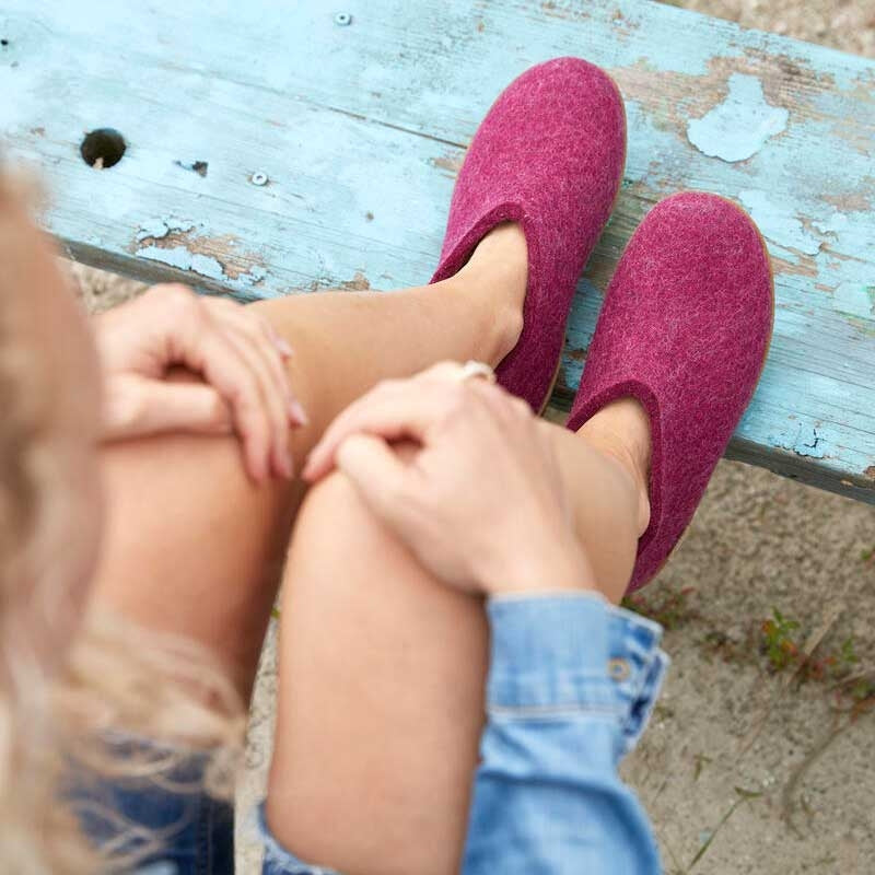 Glerups Pantoffel Modell B mit Kautschuksohle – Der Allrounder für Outdoor & Indoor