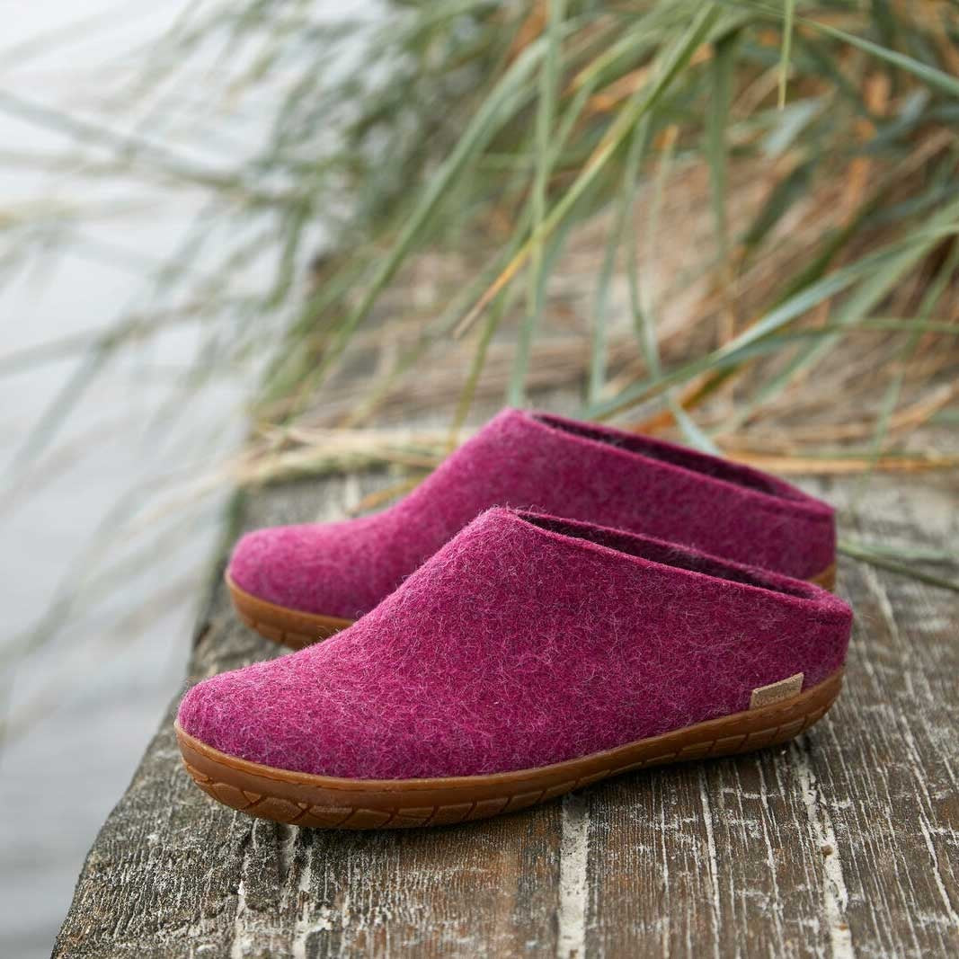 Glerups Pantoffel Modell B mit Kautschuksohle – Der Allrounder für Outdoor & Indoor