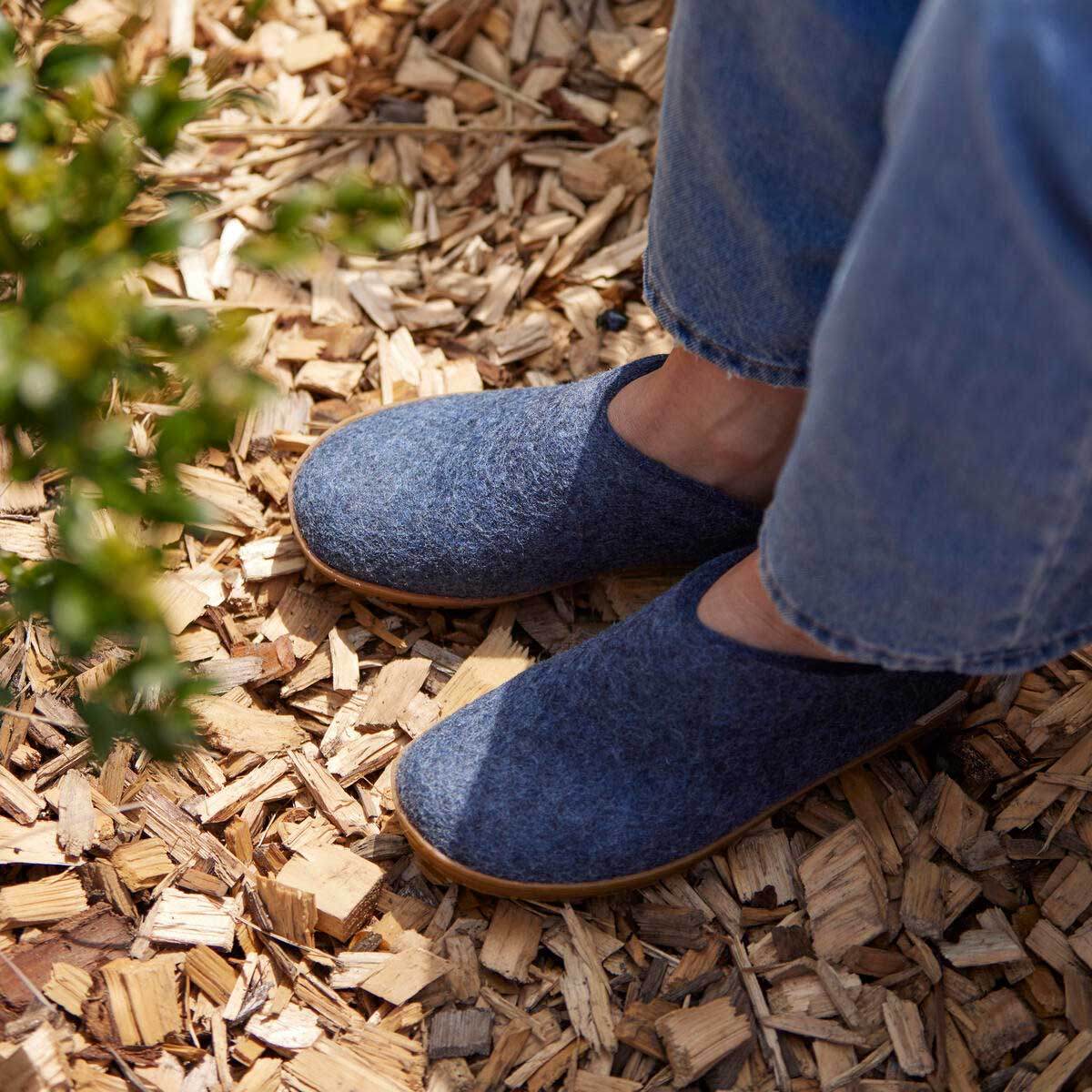 Glerups Pantoffel Modell B mit Kautschuksohle – Der Allrounder für Outdoor & Indoor