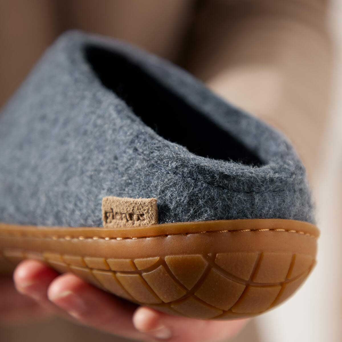 Glerups Pantoffel Modell B mit Kautschuksohle – Der Allrounder für Outdoor & Indoor