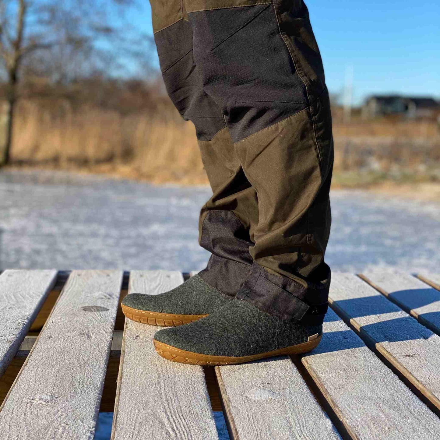 Glerups Pantoffel Modell B mit Kautschuksohle – Der Allrounder für Outdoor & Indoor