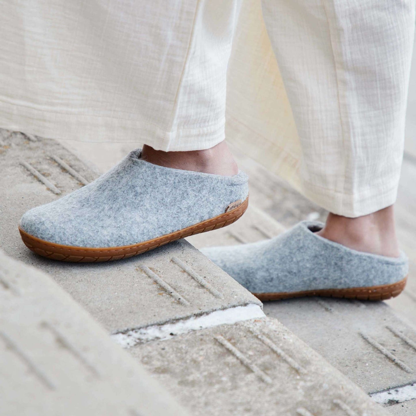 Glerups Pantoffel Modell B mit Kautschuksohle – Der Allrounder für Outdoor & Indoor