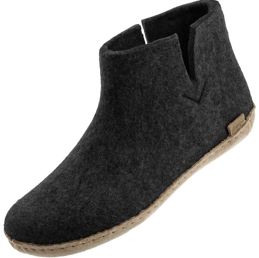 Glerups Stiefel Modell G mit Ledersohle - Dein natürlicher Hüttenschuh aus Gotland-Wolle