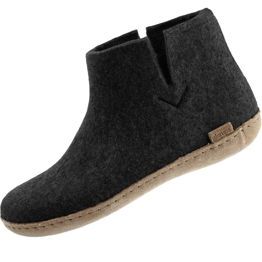 Glerups Stiefel Modell G mit Ledersohle - Dein natürlicher Hüttenschuh aus Gotland-Wolle