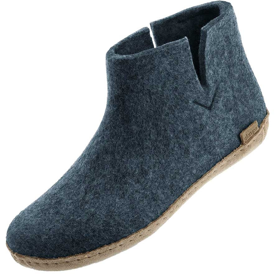 Glerups Stiefel Modell G mit Ledersohle - Dein natürlicher Hüttenschuh aus Gotland-Wolle