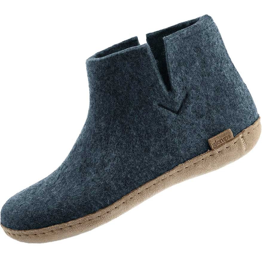 Glerups Stiefel Modell G mit Ledersohle - Dein natürlicher Hüttenschuh aus Gotland-Wolle