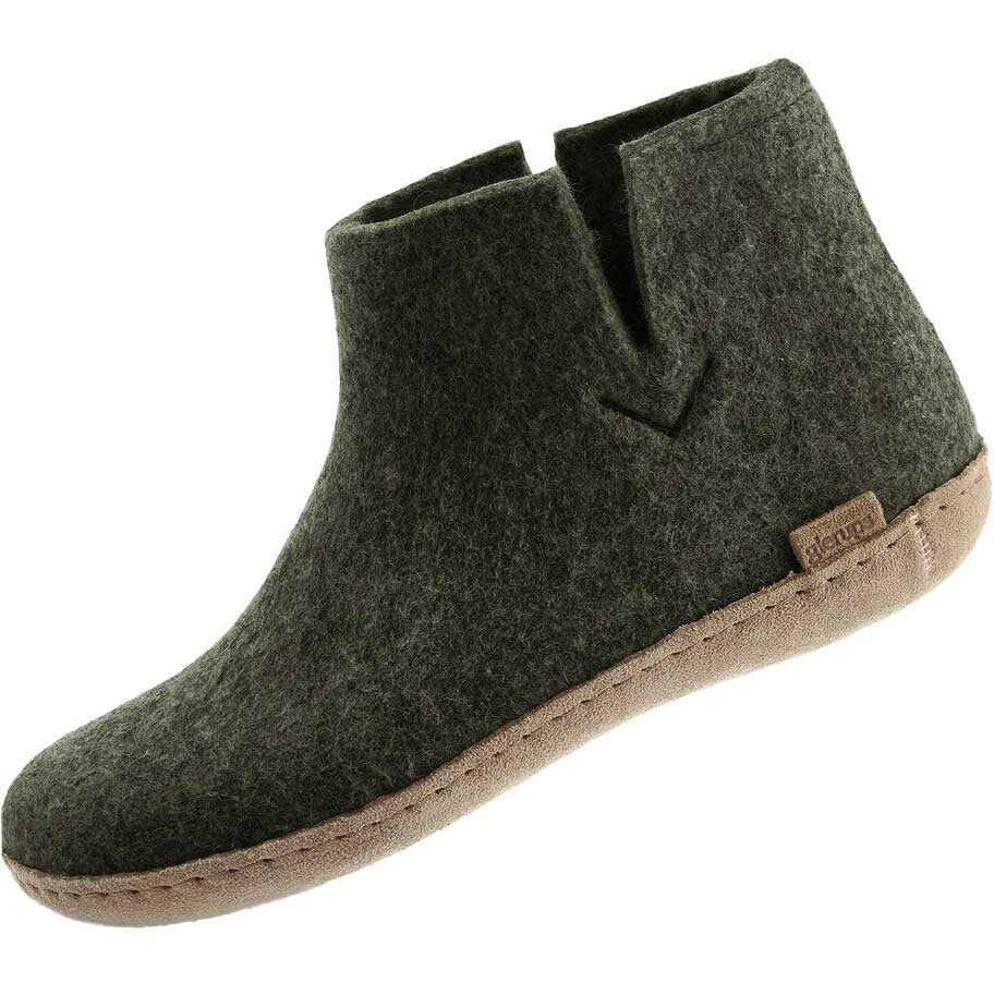Glerups Stiefel Modell G mit Ledersohle - Dein natürlicher Hüttenschuh aus Gotland-Wolle