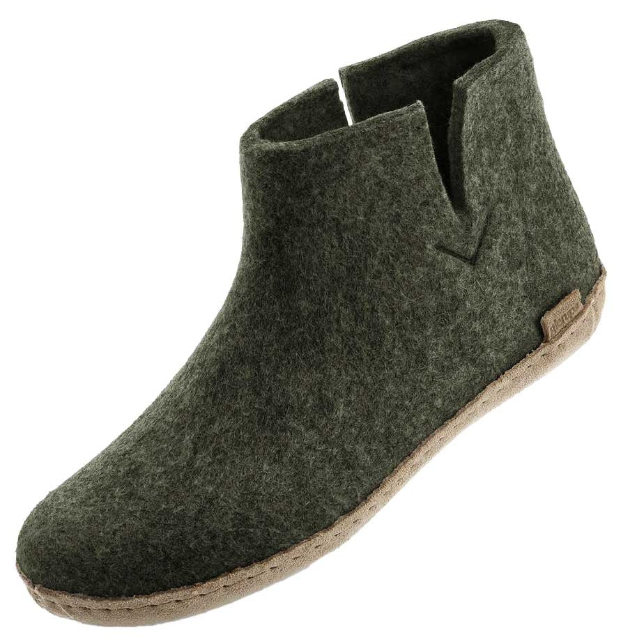 Glerups Stiefel Modell G mit Ledersohle - Dein natürlicher Hüttenschuh aus Gotland-Wolle