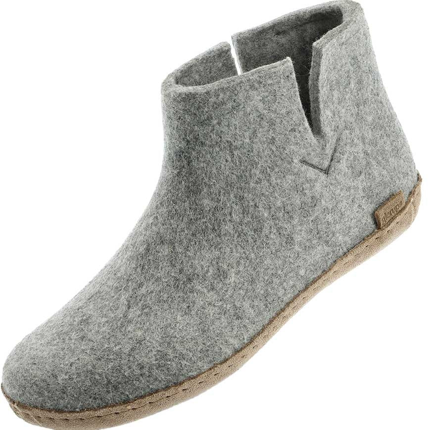 Glerups Stiefel Modell G mit Ledersohle - Dein natürlicher Hüttenschuh aus Gotland-Wolle