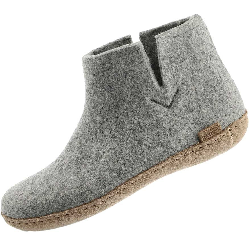 Glerups Stiefel Modell G mit Ledersohle - Dein natürlicher Hüttenschuh aus Gotland-Wolle