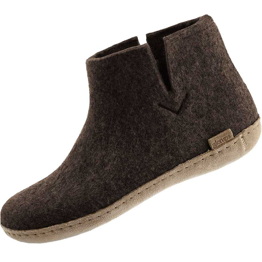 Glerups Stiefel Modell G mit Ledersohle - Dein natürlicher Hüttenschuh aus Gotland-Wolle