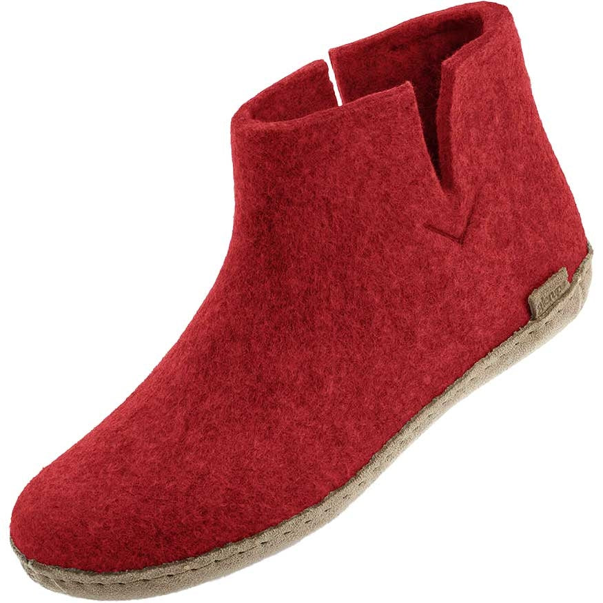 Glerups Stiefel Modell G mit Ledersohle - Dein natürlicher Hüttenschuh aus Gotland-Wolle