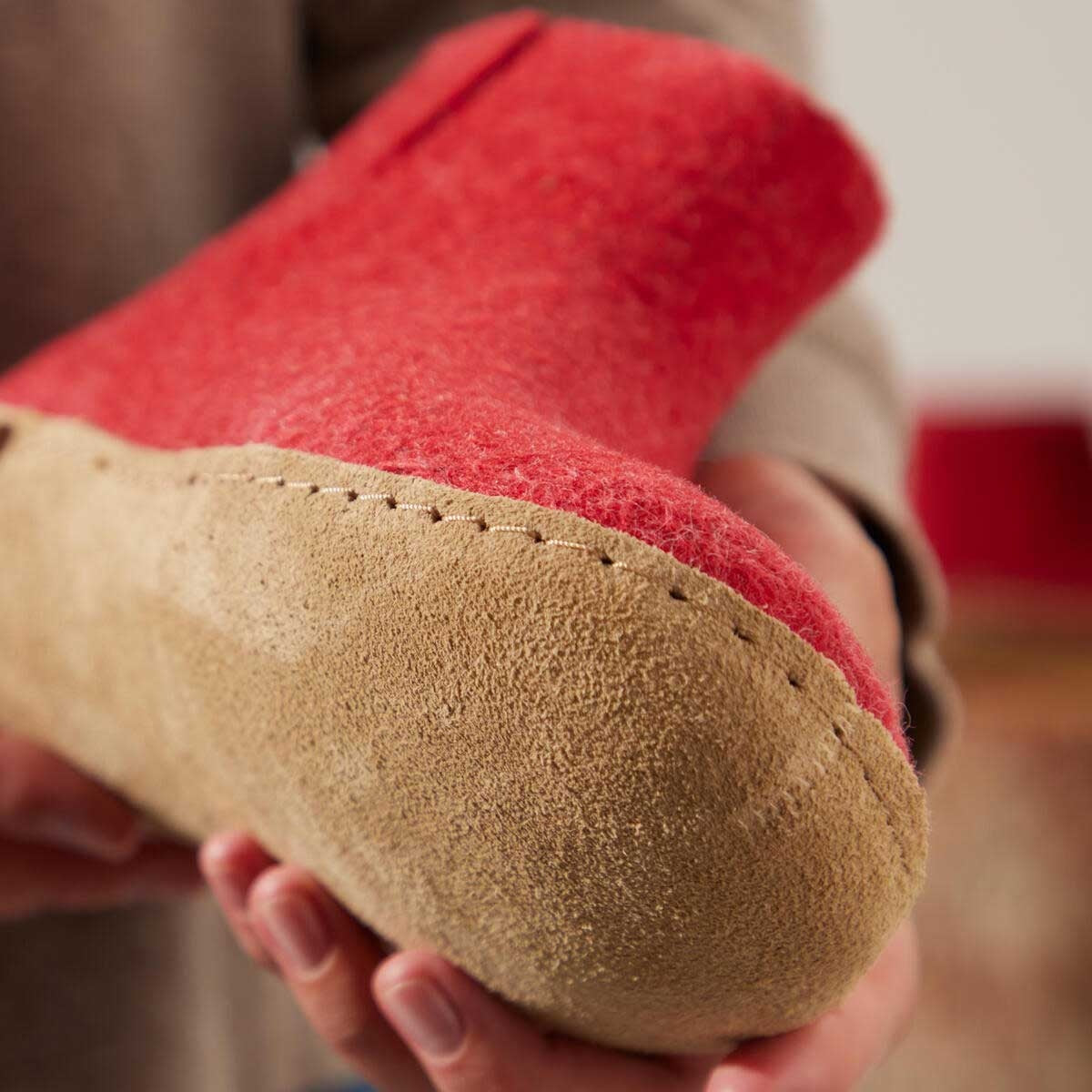 Glerups Stiefel Modell G mit Ledersohle - Dein natürlicher Hüttenschuh aus Gotland-Wolle
