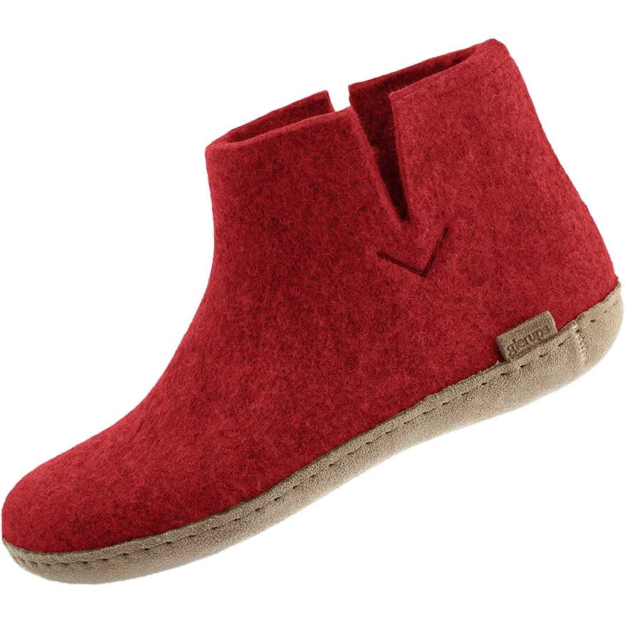 Glerups Stiefel Modell G mit Ledersohle - Dein natürlicher Hüttenschuh aus Gotland-Wolle