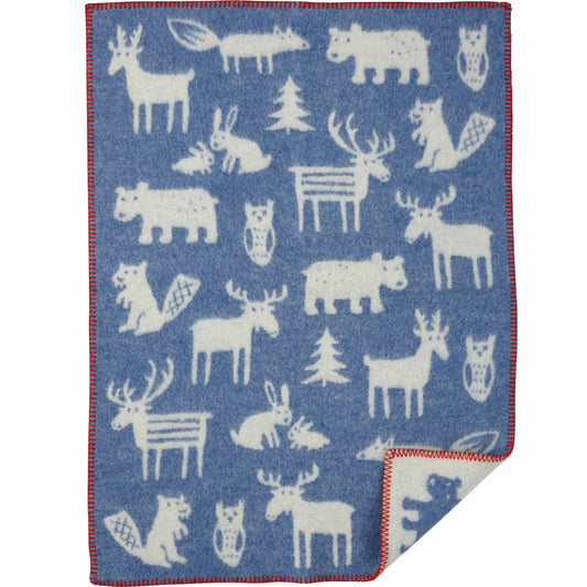 Klippan Wald Babywolldecke aus Schurwolle 65x90 cm