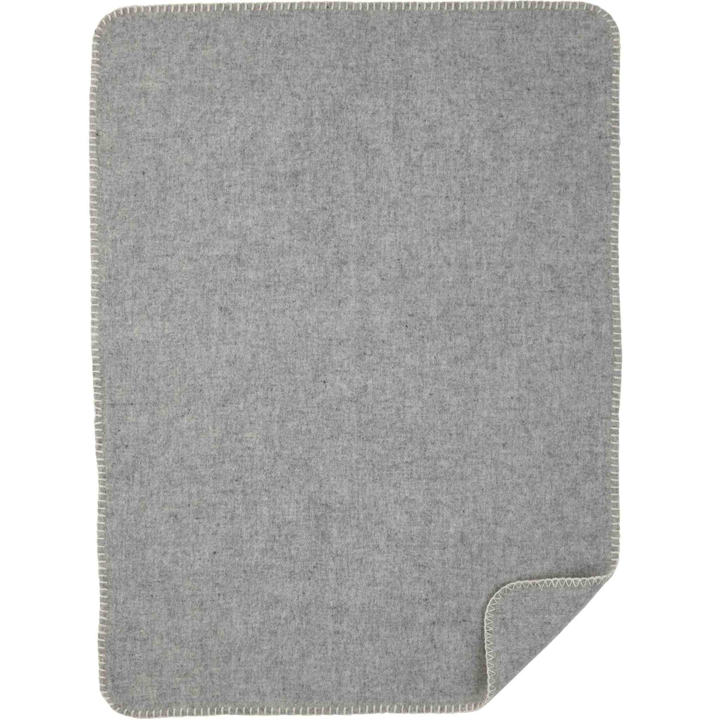 Klippan Softwool Baby Merinowolldecke hellgrau 65x90 cm grau