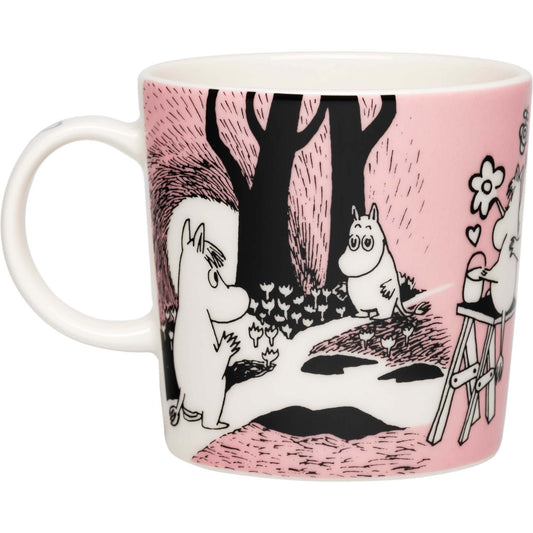 Moomin by Arabia Mumins 30 Jahre Liebe Tasse  0,4 l rosa, creme