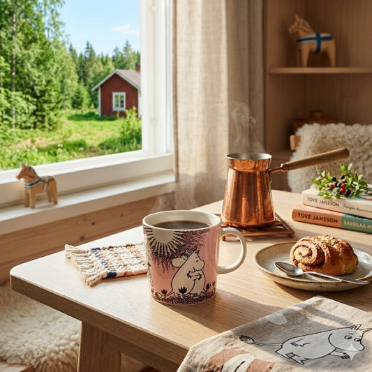 Moomin by Arabia Mumins 30 Jahre Liebe Tasse  0,3 l rosa, creme