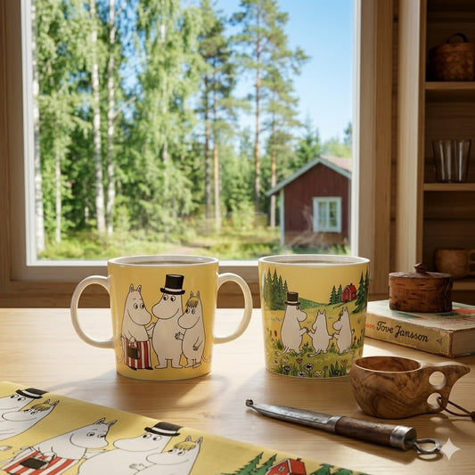 Moomin by Arabia Mumins Familienzeit Tasse  0,3 l gelb, creme