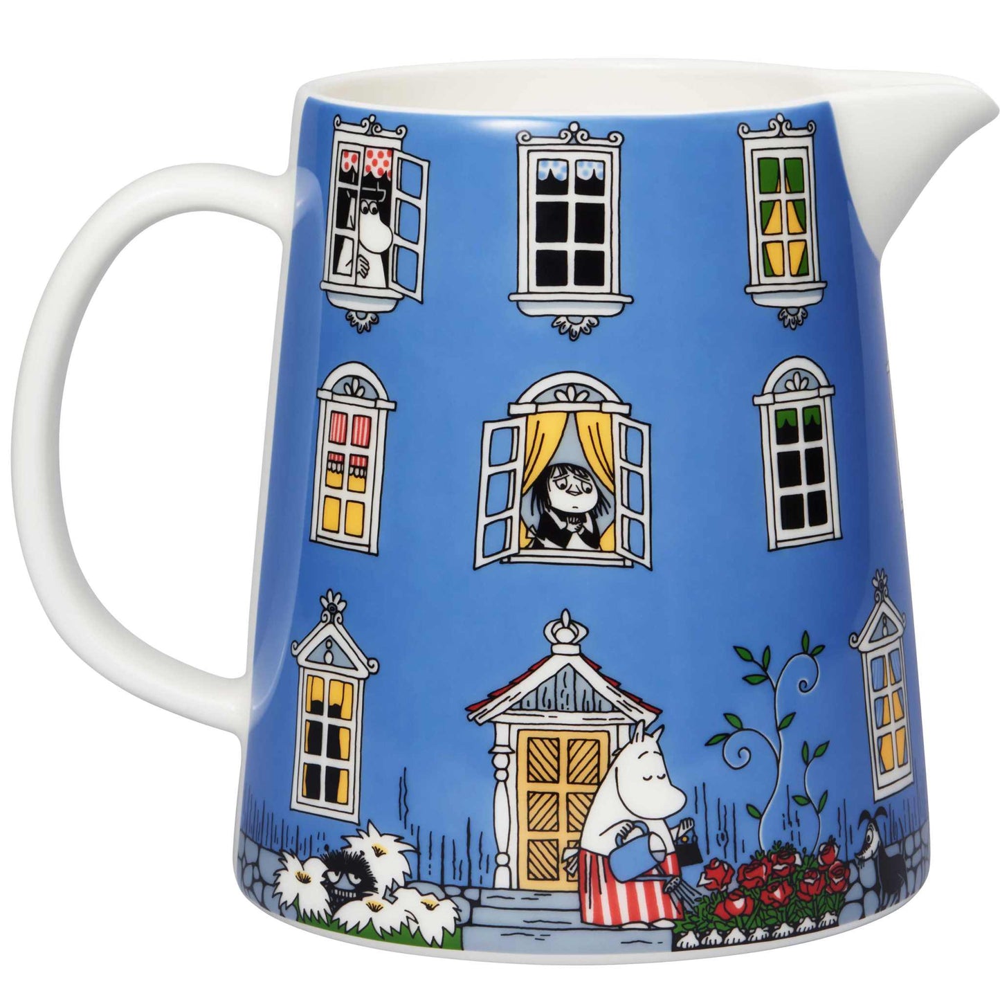 Moomin by Arabia Mumins Haus Krug 1 l blau, mehrfarbig