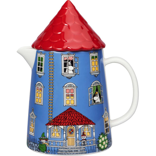 Moomin by Arabia Mumins Haus Krug 1 l blau, mehrfarbig