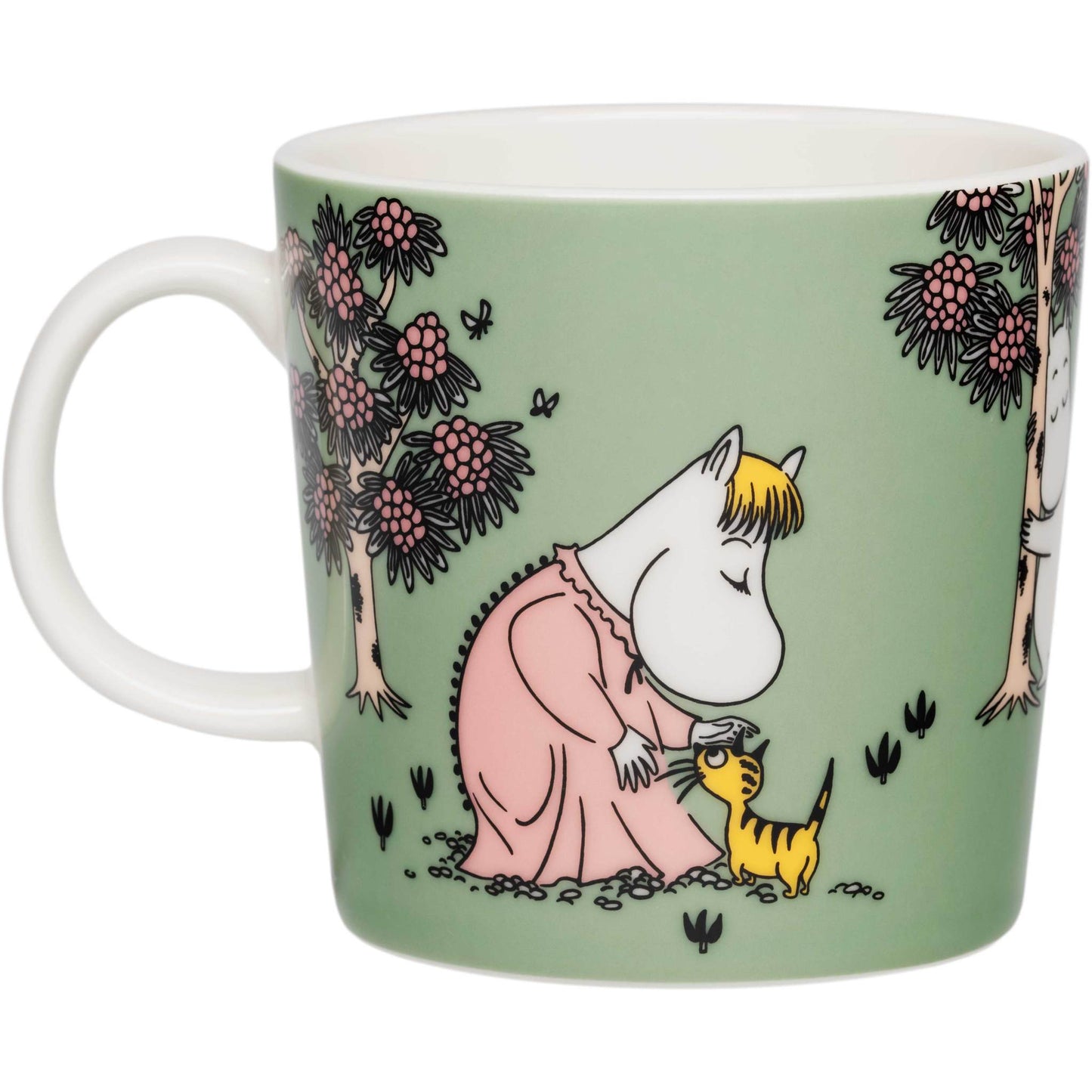 Moomin by Arabia Mumins Liebevolle Fürsorge Tasse  0,3 l grün, rosa,, creme