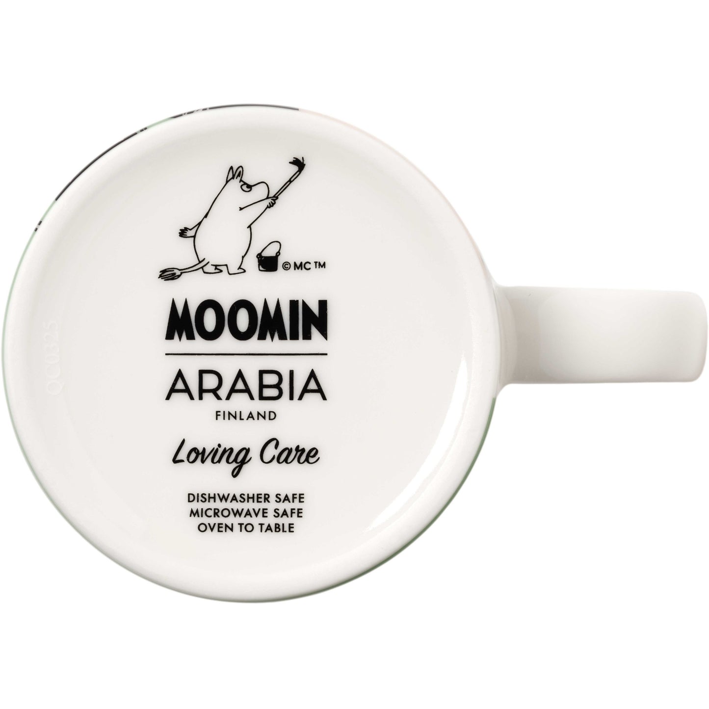 Moomin by Arabia Mumins Liebevolle Fürsorge Tasse  0,3 l grün, rosa,, creme
