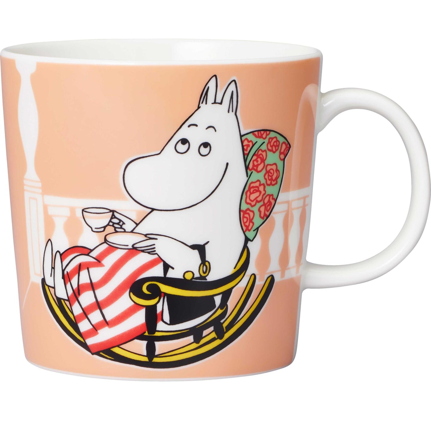 Moomin by Arabia Mumins Muminmama Marmelade Tasse  0,3 l apricot, grün, rot
