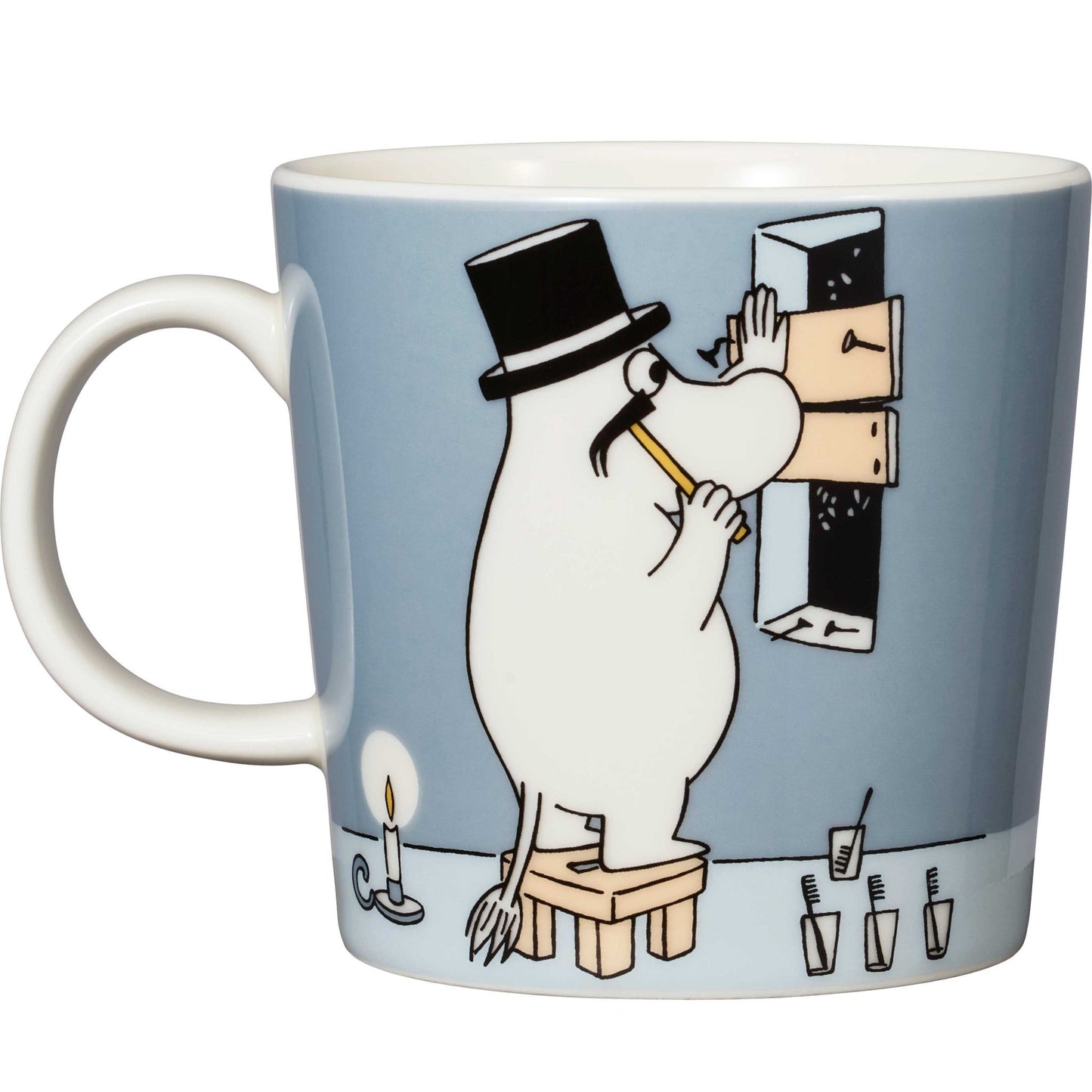 Moomin by Arabia Mumins Muminpapa Tasse  0,3 l blaugrau, cremeweiß, mehrfarbig