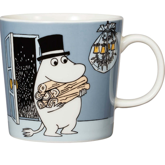 Moomin by Arabia Mumins Muminpapa Tasse  0,3 l blaugrau, cremeweiß, mehrfarbig