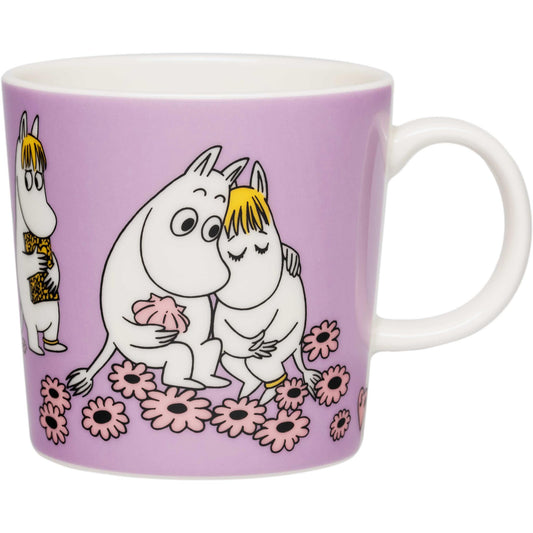 Moomin by Arabia Mumins Sweethearts Tasse  0,3 l flieder, creme