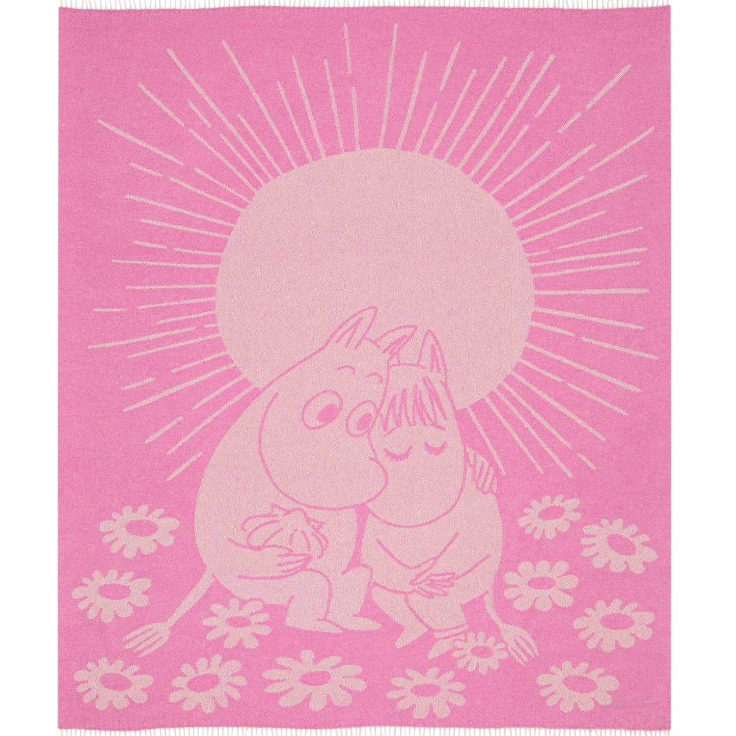 Moomin by Arabia Mumins Sweethearts Wolldecke 125x170 cm pink