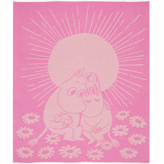 Moomin by Arabia Mumins Sweethearts Wolldecke 125x170 cm pink