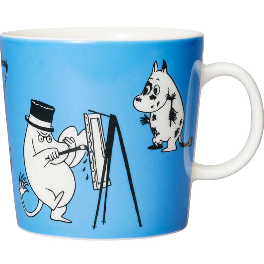 Moomin by Arabia Mumins Tasse  0,4 l blau, cremeweiß, schwarz