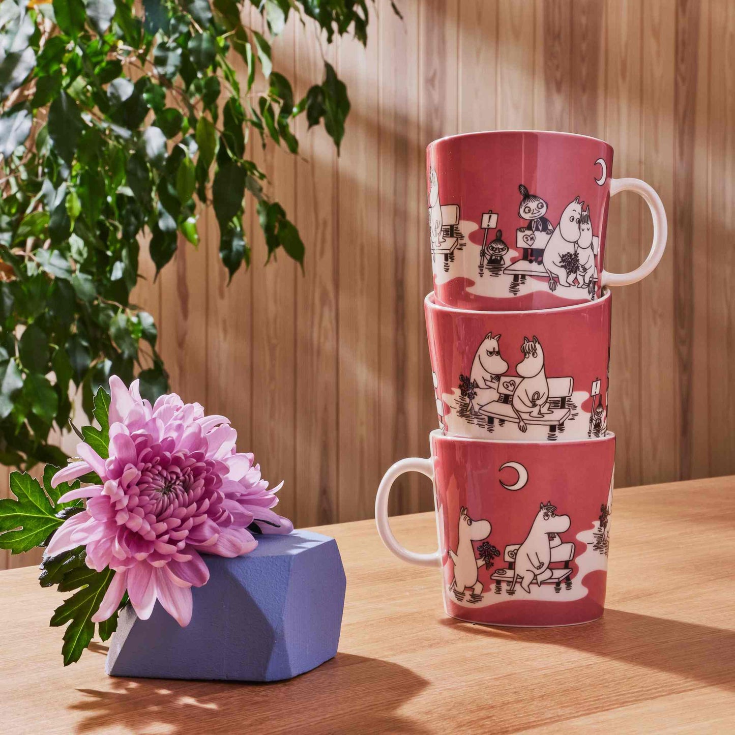 Moomin by Arabia Mumins Tasse  0,4 l rosa, cremeweiß, schwarz