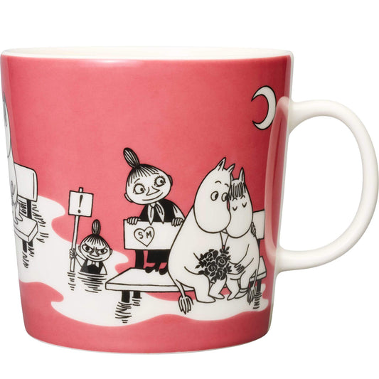 Moomin by Arabia Mumins Tasse  0,4 l rosa, cremeweiß, schwarz