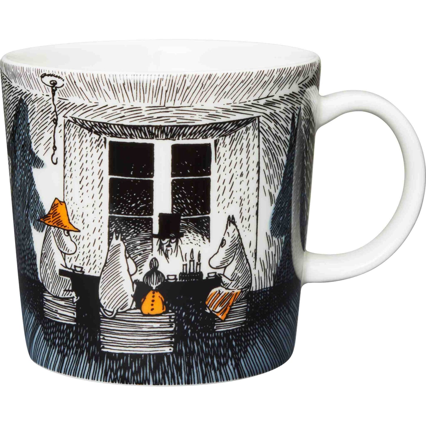 Moomin by Arabia Mumins True to its origin Tasse  0,3 l schwarz, weiß