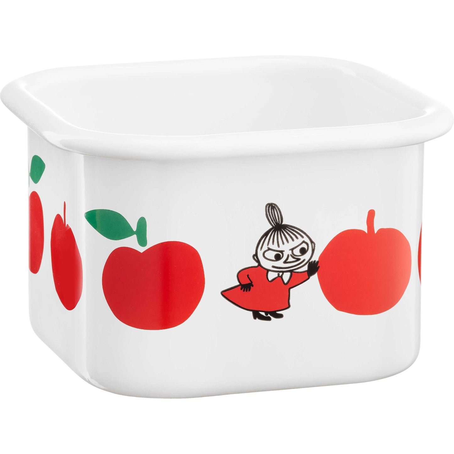 Muurla Mumin Joyful Apples Little My Dose Emaille 0,6 l 12x12x7,5 cm  rot, weiß