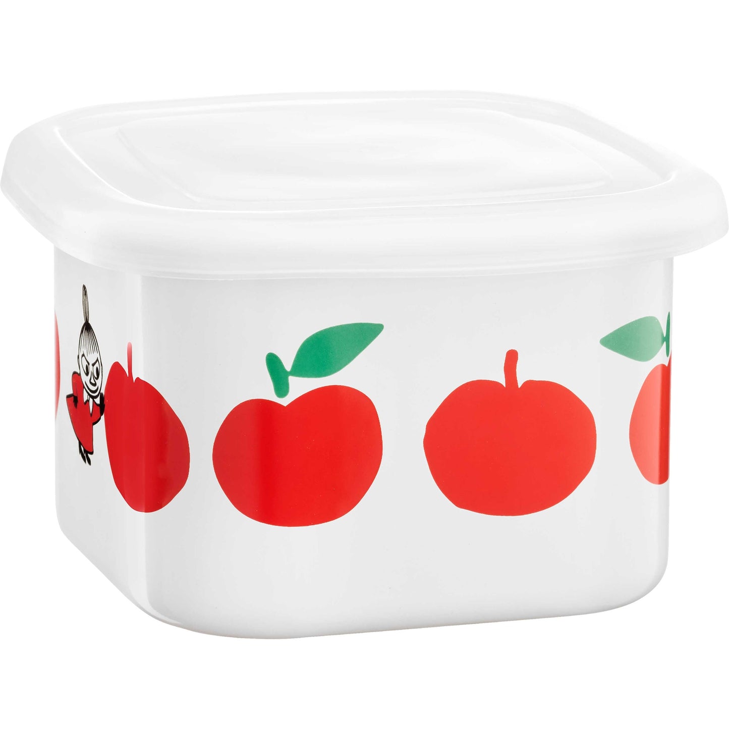 Muurla Mumin Joyful Apples Little My Dose Emaille 0,6 l 12x12x7,5 cm  rot, weiß