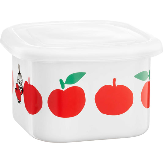 Muurla Mumin Joyful Apples Little My Dose Emaille 0,6 l 12x12x7,5 cm  rot, weiß